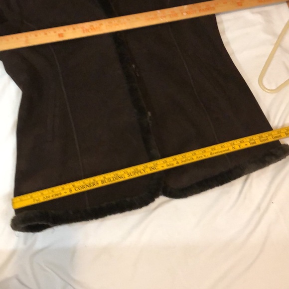 Jones New York XL Ultra suede, faux fur lined, brown winter coat - Picture 12 of 13